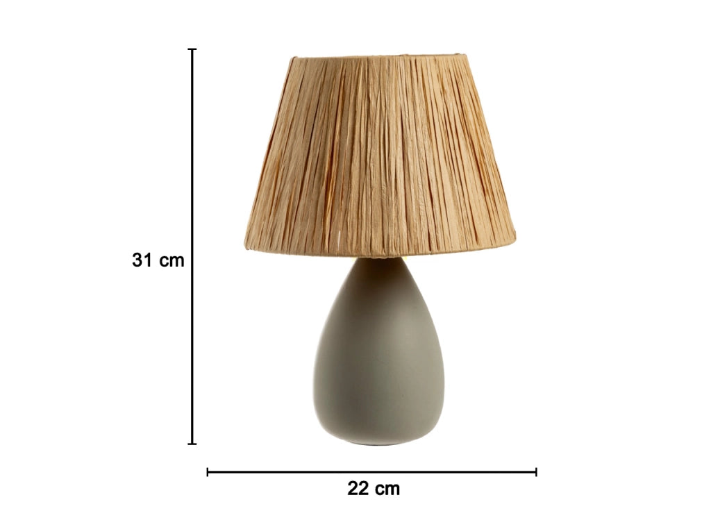 Lampada Da Tavolo Comodino Ricaricabile Accensione On/Off Modello Argo - Lampada - Beige