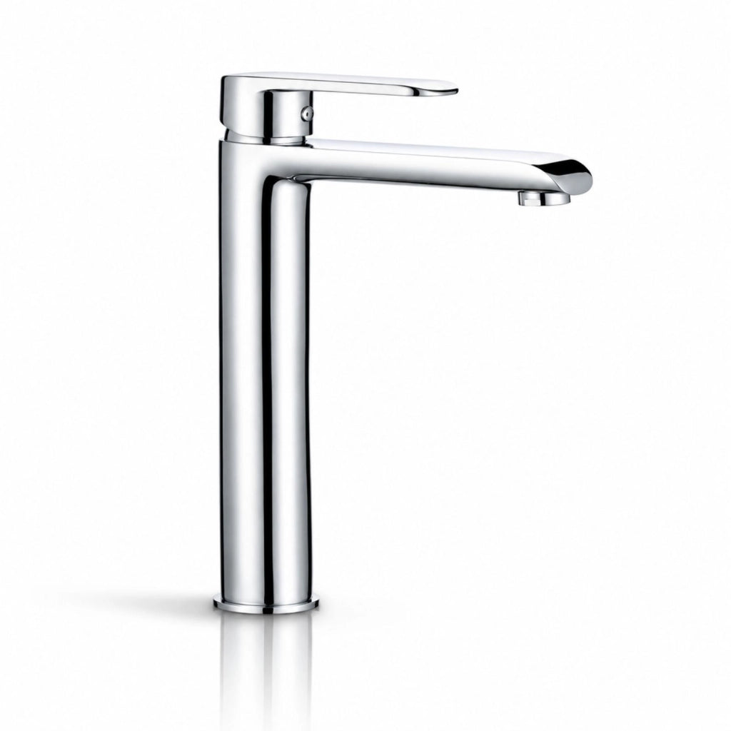 Miscelatore rubinetto america per lavabo con bocca alta in ottone cromato bagno *** confezione 1