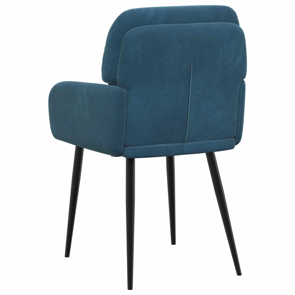 Sedie da pranzo 4 pcs Velluto (V) Blu 59 x 59,5 x 90 cm 3428244