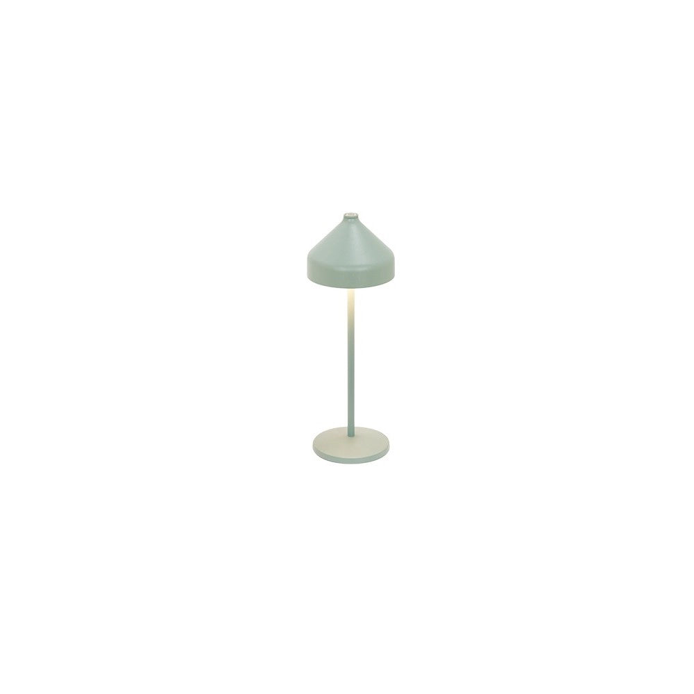 Zafferano Amelie Lampada a led da tavolo Verde foglia ricaricabile e dimmerabile