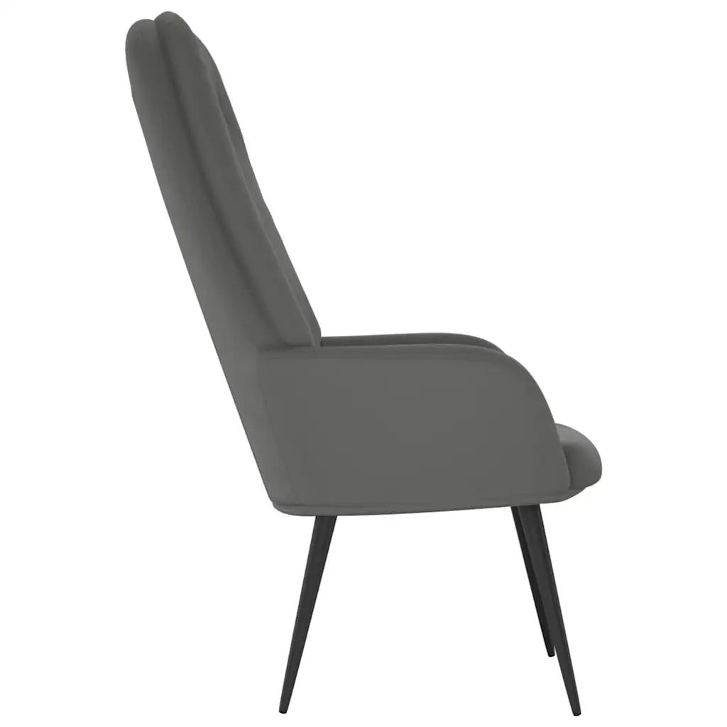 Sedia Relax Grigio Scuro in Velluto cod mxl 14239