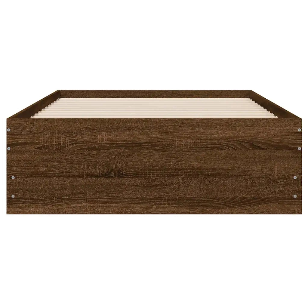 Giroletto Cassetti Rovere Marrone 90x200 cm Legno Multistrato