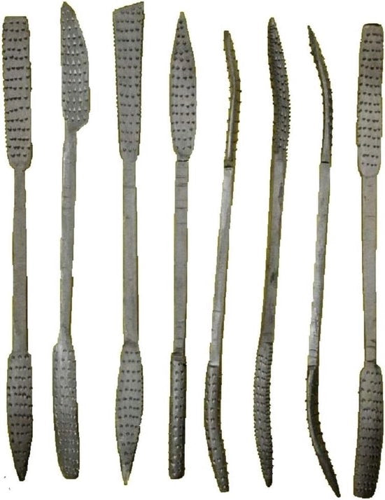 Set di raspati per legno vetro - Set di 8 raspati con manico