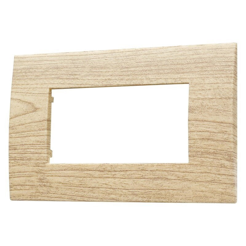 Placca Plastica Serie Venus 4P Colore Legno Chiaro Compatibile Con Vimar Arke