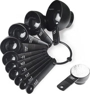 GZLCEU 10-in-1 set di misurini e cucchiai, misurini in plastica per la cucina, misurino per il dosaggio di ingredienti secchi e liquidi in cottura e preparazione di dolci e pasticceria