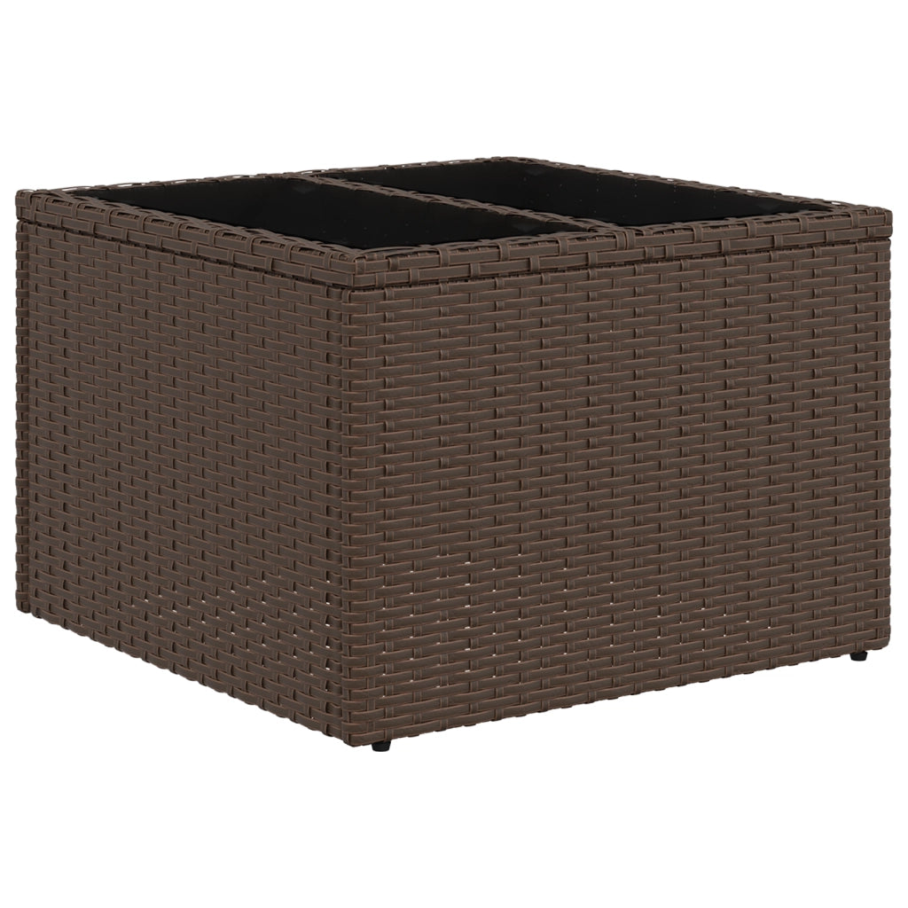 Set di divani da giardino 8 pezzi con cuscini grigi in polyrattan
