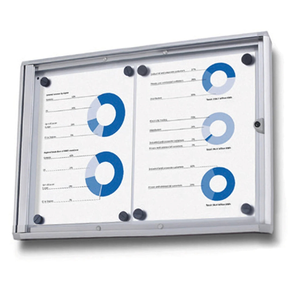 Bacheca Magnetica per INTERNI chiusura a chiave - 9 x A4