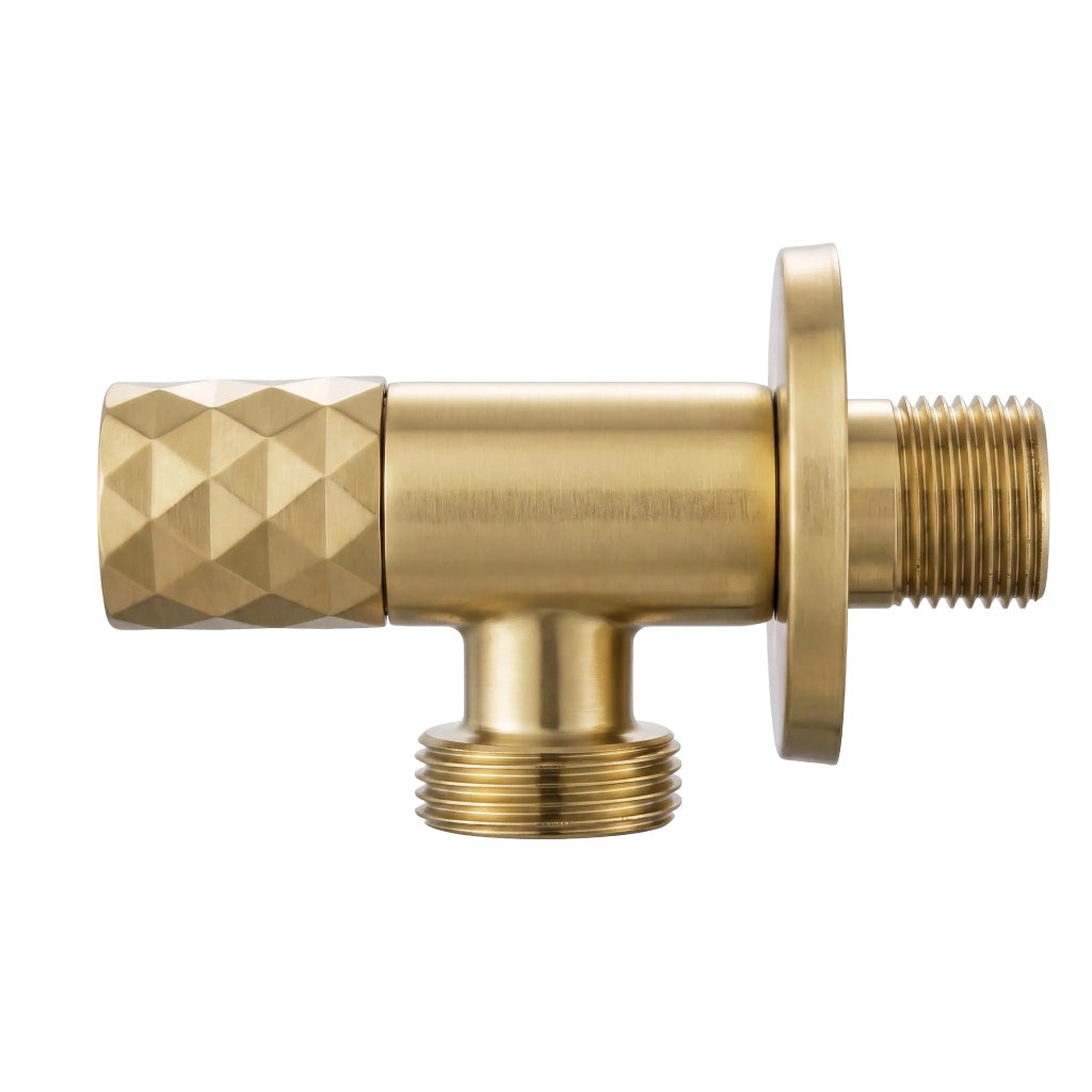 Valvola Ad Angolo Diamond 03 1/2" X 3/4" Brush Gold
