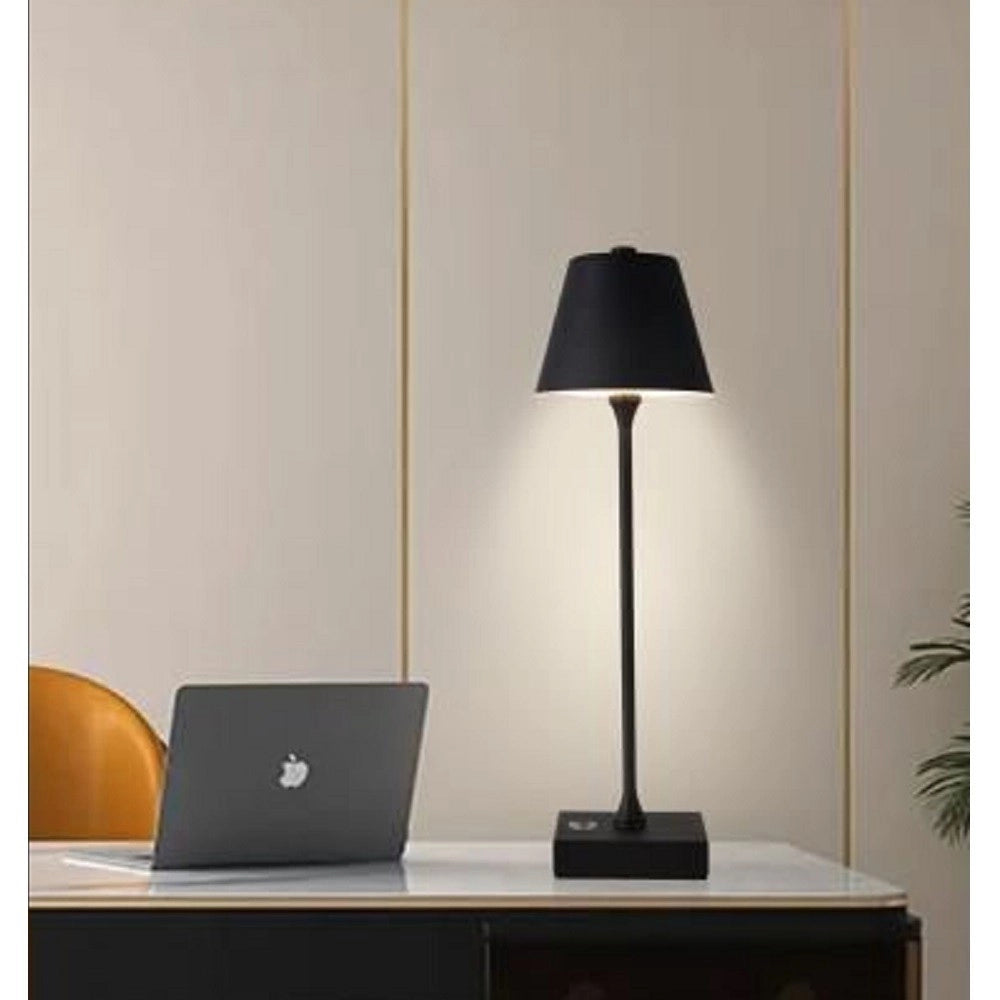 Trade Shop - Lampada Tavolo Ricaricabile Usb 10 Watt 3 Colorazione Di Luce Vari Colori D27-3c -
