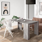 Consolle allungabile, 160x90x77cm, Per 8 persone, Tavolo da pranzo, grigio cemento RF2620