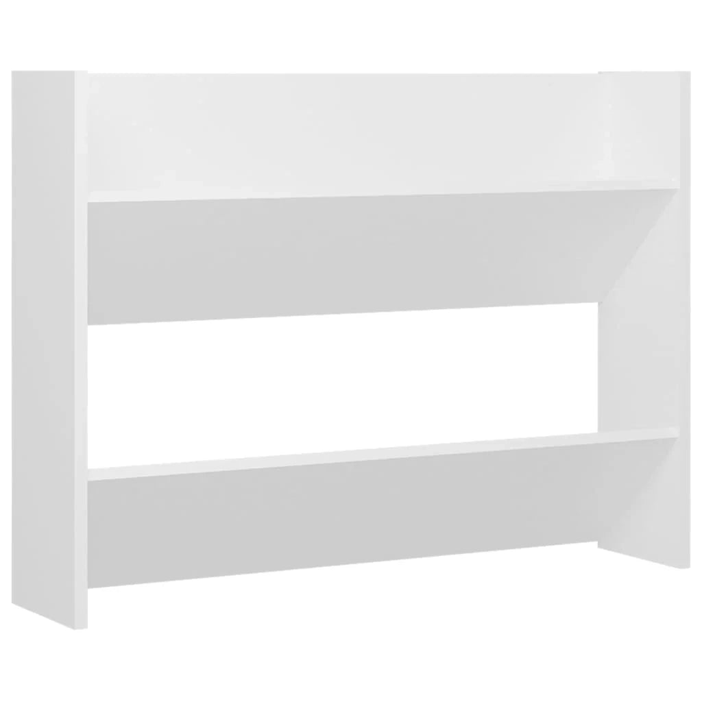 Scarpiera mobiletto portascarpe mobiletto da parete per ingresso/corridoio/soggiorno 80 x 18 x 60 cm truciolato bianco 02_0021902