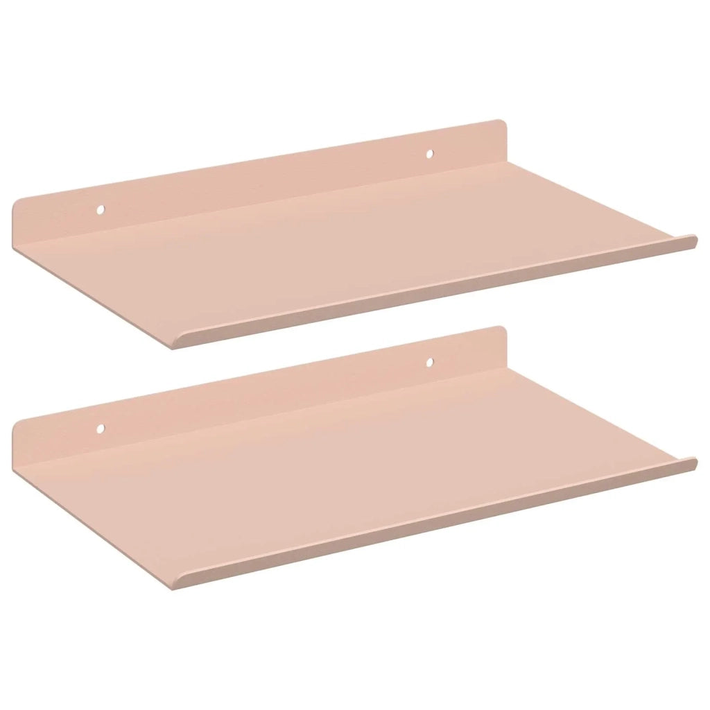 Mensola sospesa 2 pcs Rosa 30 x 18 x 2,5 cm Acciaio 8003998