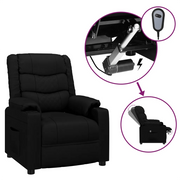 Poltrona | Sedia Relax Reclinabile Elettrica Nera in Similpelle