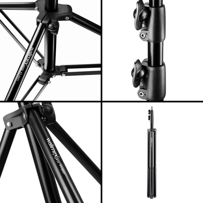 Set 2 Luci a pannello LED per fotografia 500 Versalight da 32 W e 2 cavalletti fotografici, Lampada con 5600 K per foto e video, con telecomando