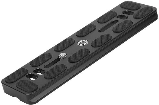 Platina di collegamento rapido in alluminio - Piatto universale per supporto - 1/4 pollice viti - Cuscini antislittamento - Lavorato a CNC - 150 mm