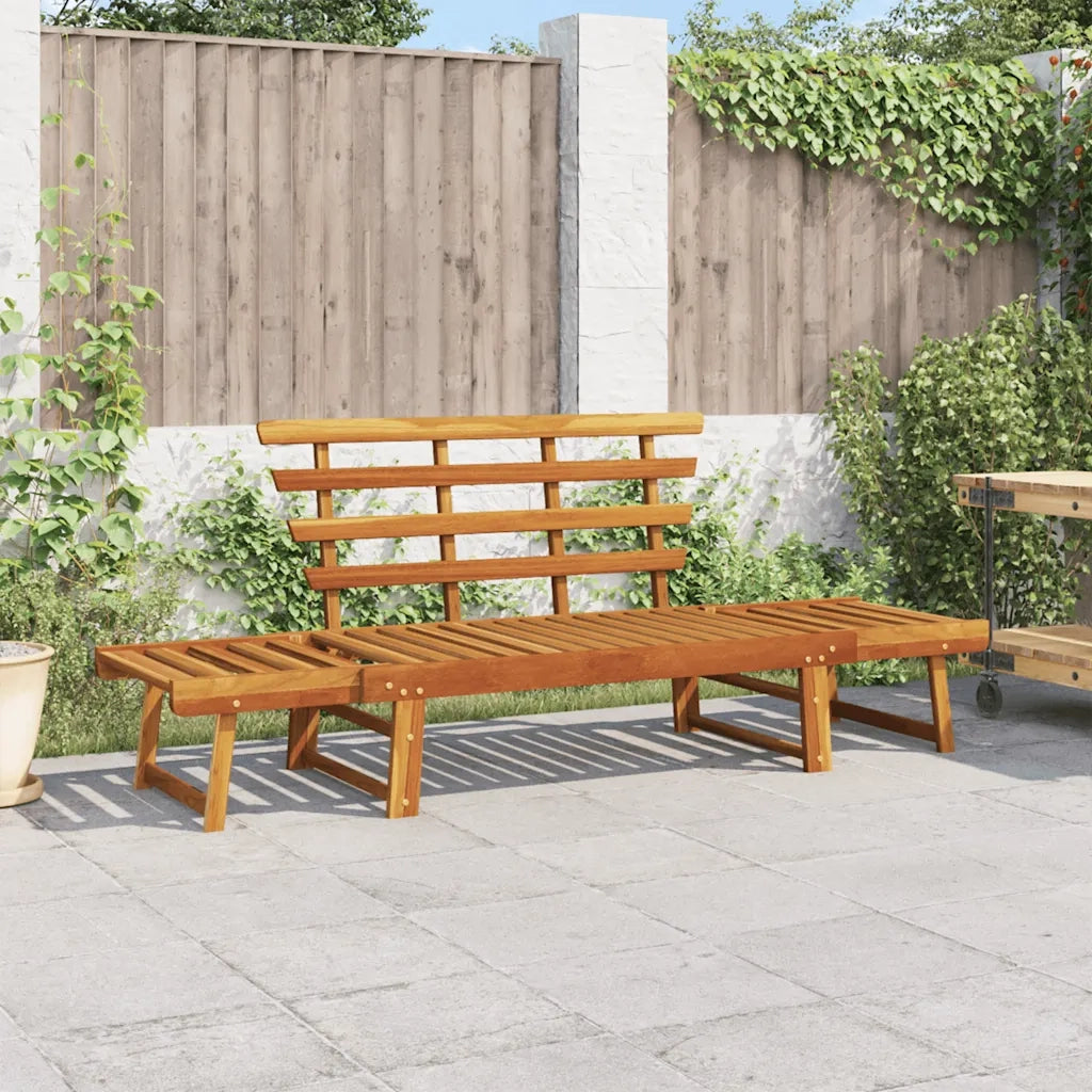 Panchina da Giardino | Panca da Giardino 2-in-1 190 cm in Legno Massello di Acacia