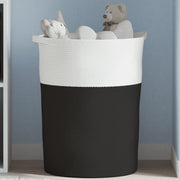 Cestino Portaoggetti Nero e Bianco Ã˜49x65 cm in Cotonecod mxl 132630