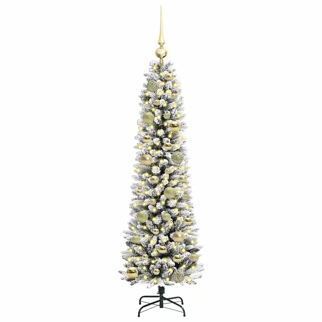 Albero di Natale | Decorazioni natalizie artificiale con 150 LED Bianco 120 cm