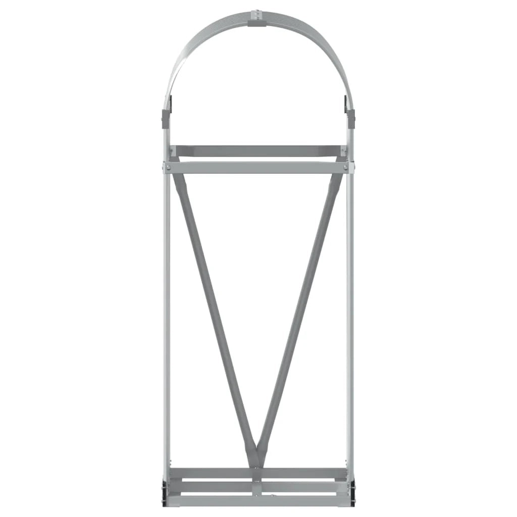 Portalegna chiaro 40 x 45 x 100 cm acciaio zincato grigio 02_0043817