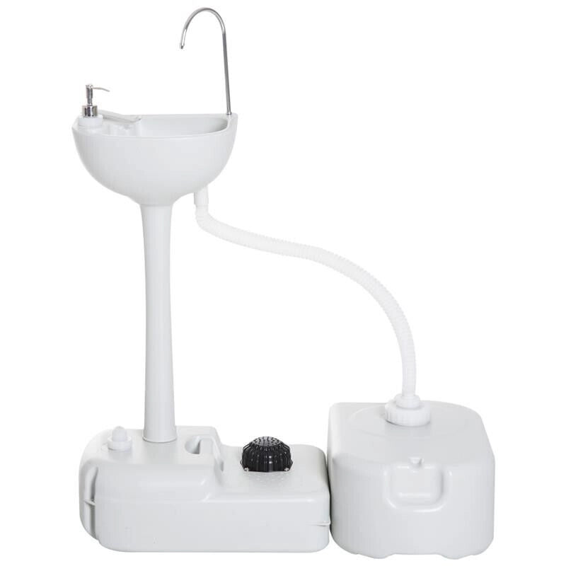 LAVABO PORTATILE SERBATOIO ACQUA 17 L SAPONE 3.5 L CISTERNA DI SCARICO 24 L