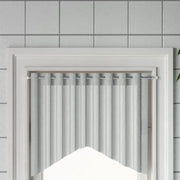 Binari per Tende 2 pz Bianco e Argento 60-105 cm Alluminio 154611
