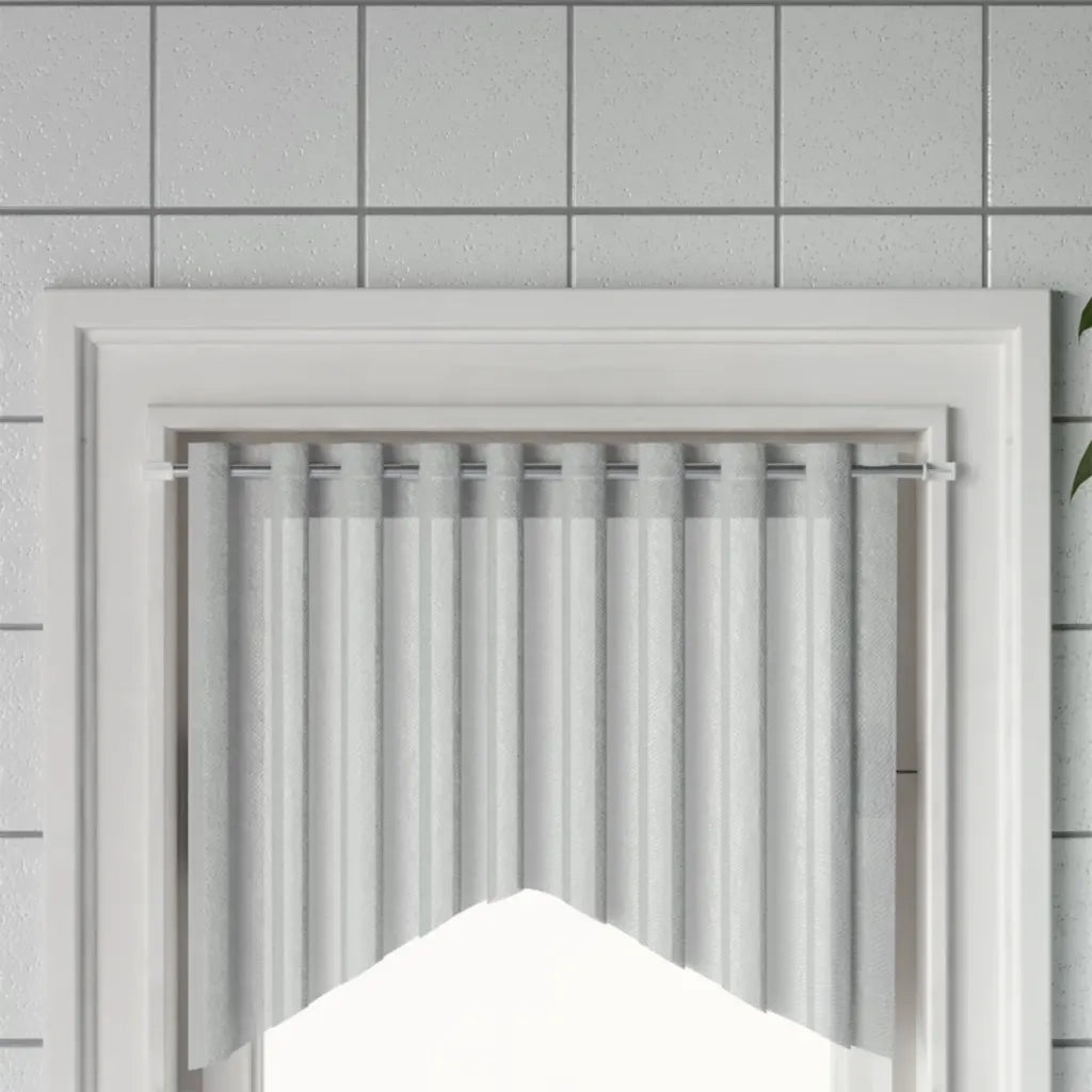 Binari per Tende 2 pz Bianco e Argento 60-105 cm Alluminio 154611