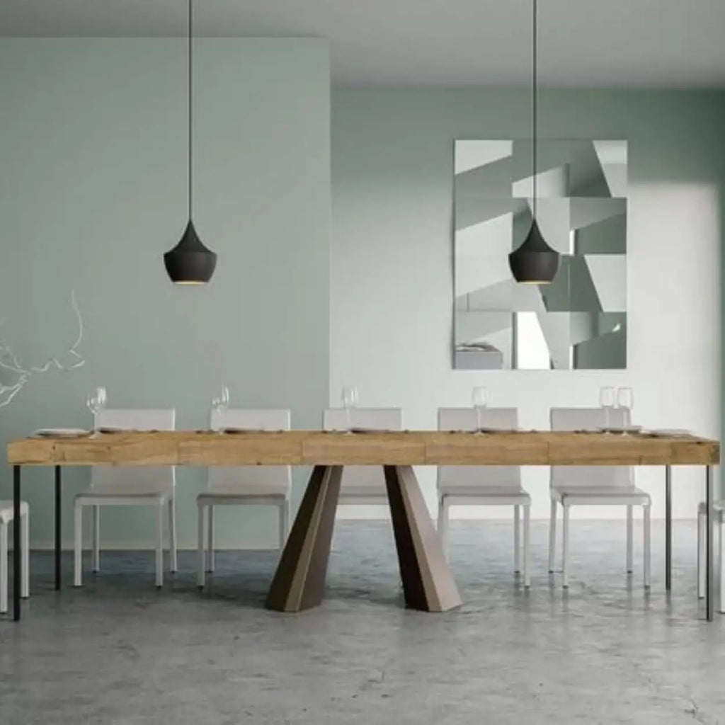 Consolle allungabile 90x40/300 cm Diamante Premium quercia natura telaio orso