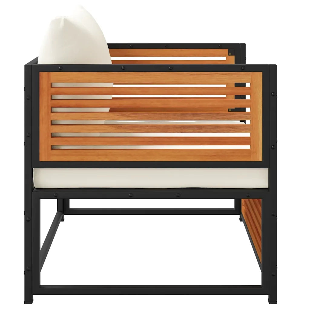 Sedia da Giardino con Cuscini in Legno Massello di Acacia CFW1599900