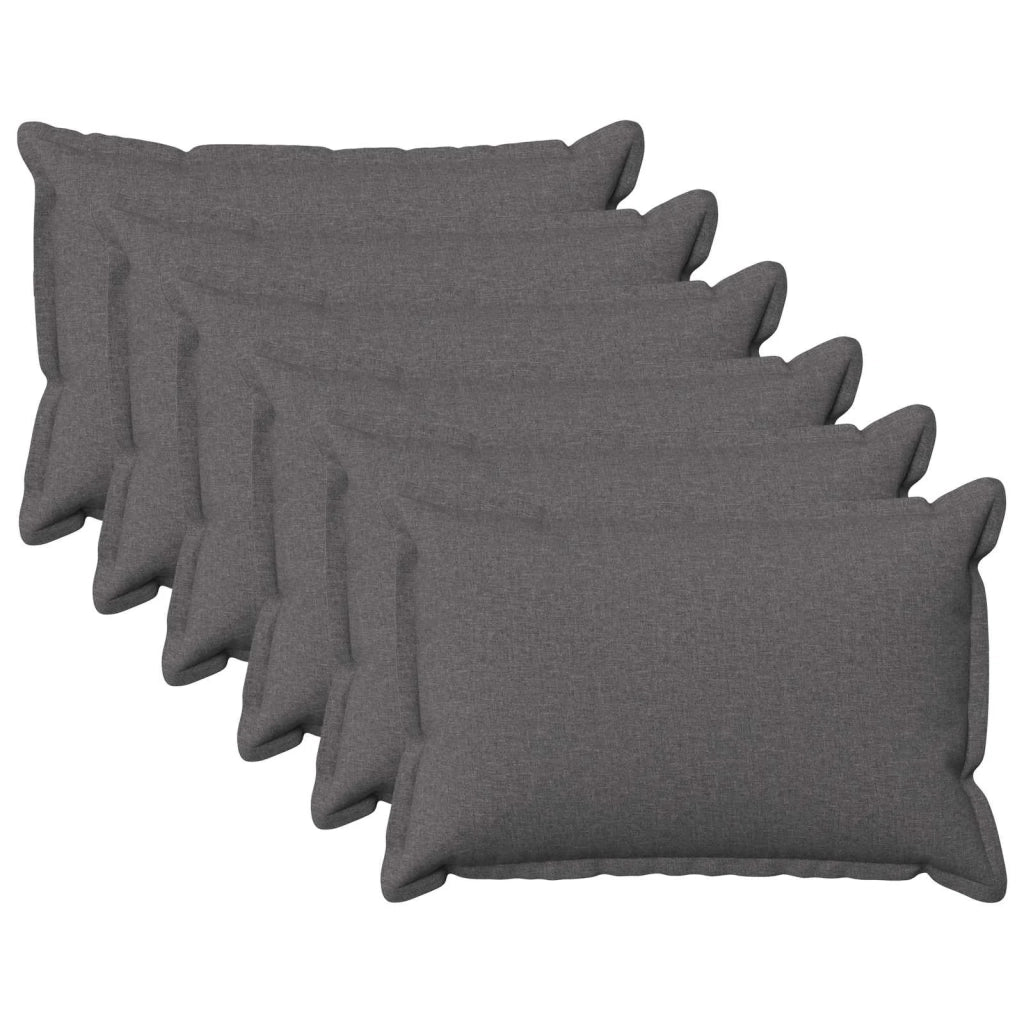 Federa 6 pcs HOUTEN Grigio Chiaro 30 x 50 cm Lino 916040