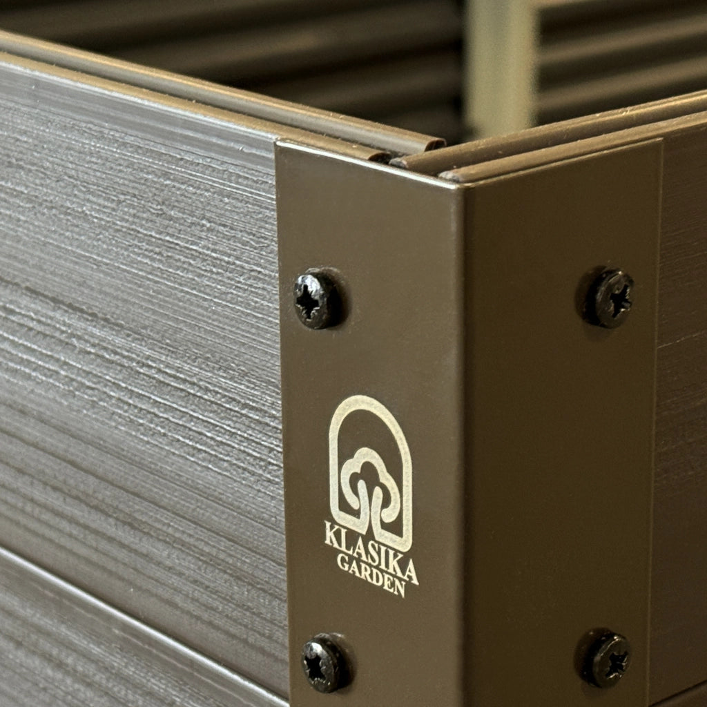 Fioriera rialzata GPPS KLASIKA WOODLOOK, marrone 150x75x30