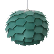Lampadario moderno grande a forma di fiore in plastica di colore verde stile moderno