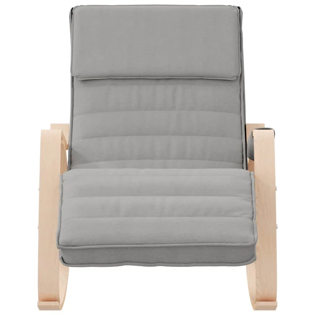 Sedia a Dondolo Grigio Chiaro in Tessuto CFW1832548