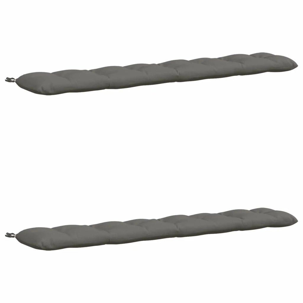 Cuscini per Panchina a 2 Pezzi VIANEN 100% Poliestere Grigio 953251