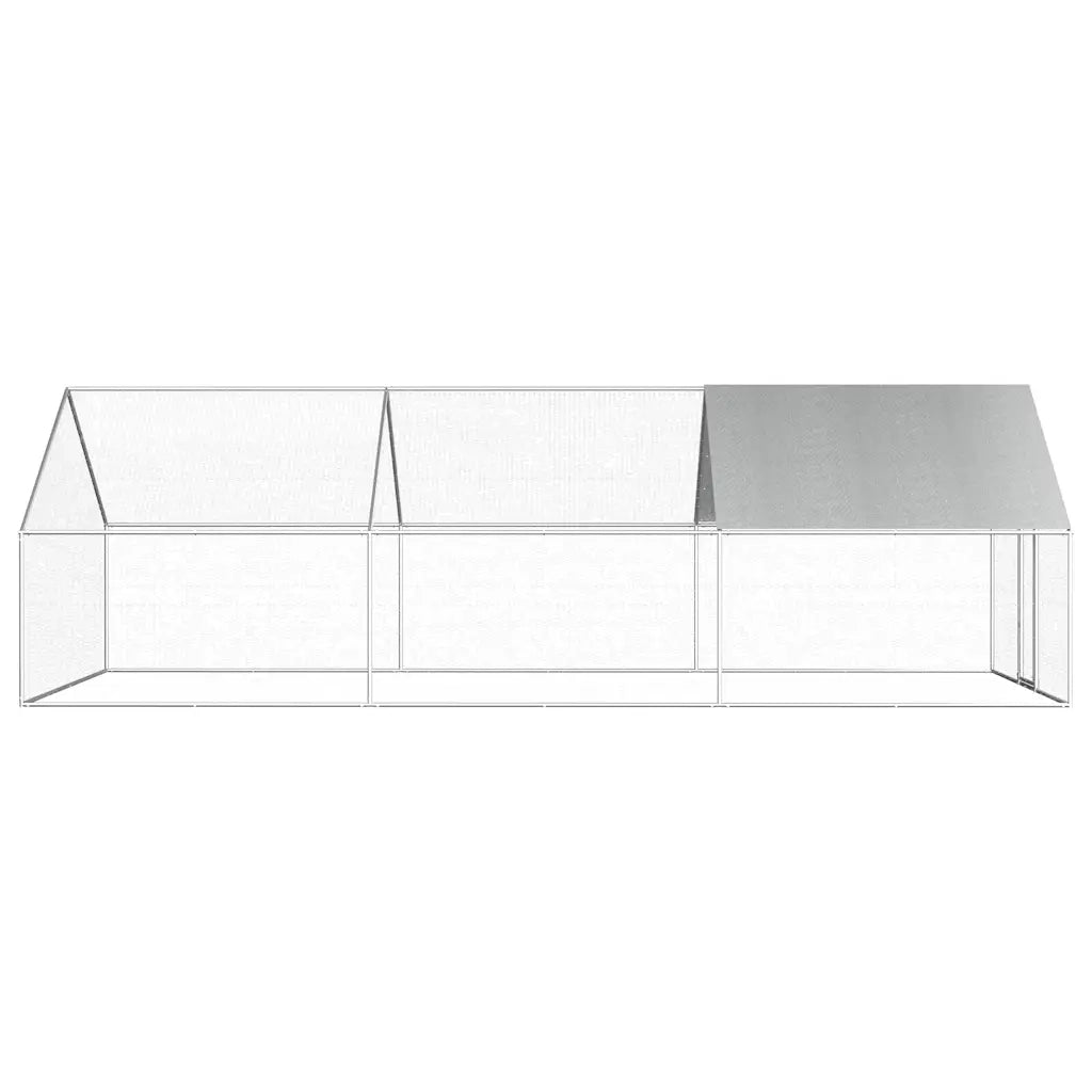 Gabbia per Polli da Esterno 2,75x6x1,92m in Acciaio Zincato 170790