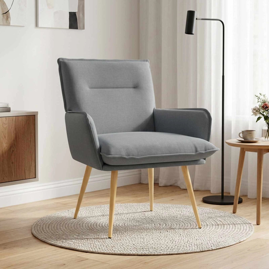 Poltrona Grigio Chiaro Tessuto 42047698