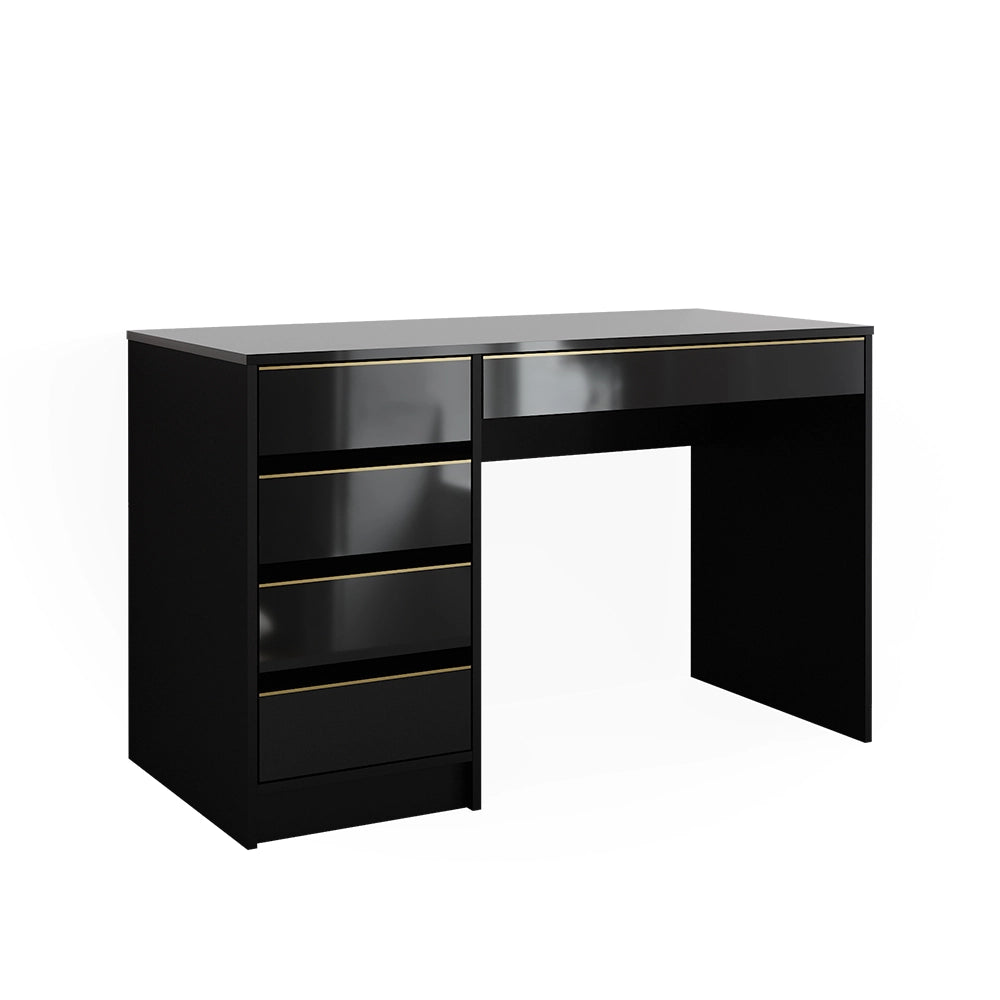 Vicco Tavolo da toilette Nero/oro 120 cm Senza specchio