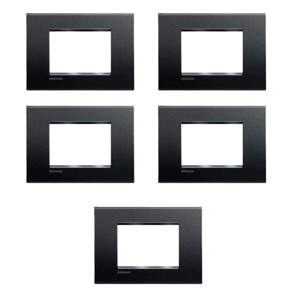 Placca pezzi 5 living light tecnopolimero lna4803ar antracite