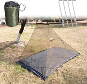 Tenda da campeggio per 1-2 persone con chiusura a raffia - rete antizanzare leggera per viaggi - famiglie campeggio escursioni arrampicata - verde militare - 220 x 120 x 130 cm.