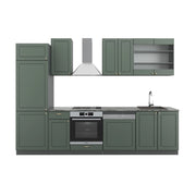 Vicco Cucina componibile Verde-oro Country House/Antracite 300 cm , PL Antracite