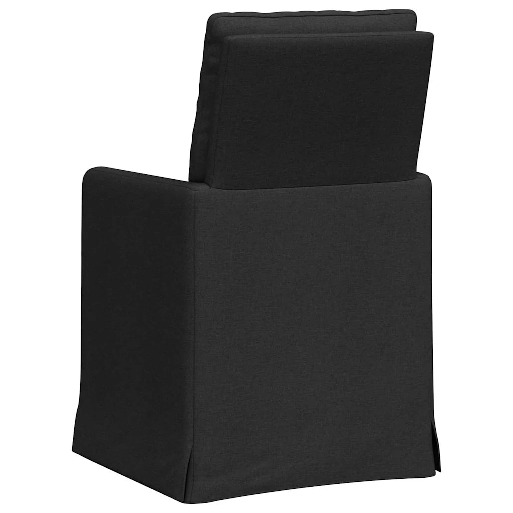Sedie da pranzo 2 pcs Nero 57 x 67 x 98 cm Tessuto 42017918