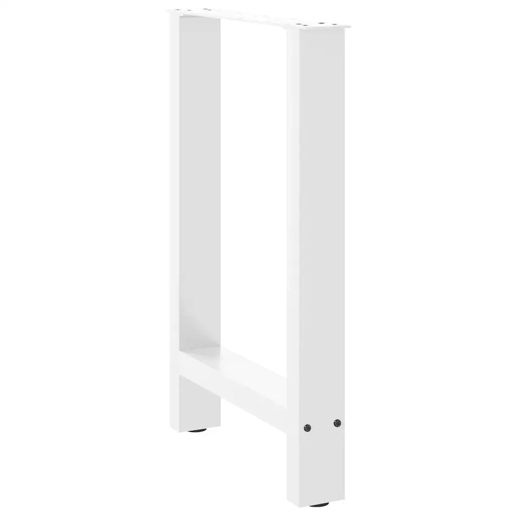 Gambe per tavolo da pranzo bianche 2 pz 60x(72-73) cm in acciaio 4013305