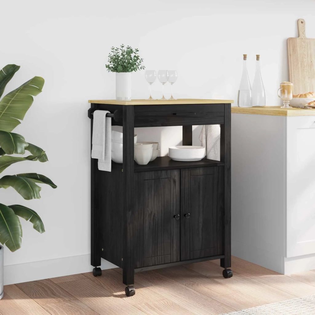 Carrello da Cucina MONZA Nero 60 x 40 x 88,5 cm CFW9232619