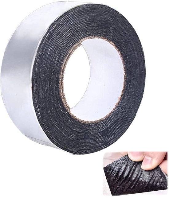 Tappetino bituminoso impermeabile - Nastro adesivo in alluminio - Adesione forte - Nero - Adatto per piscine e metalli - 50 x 10 m