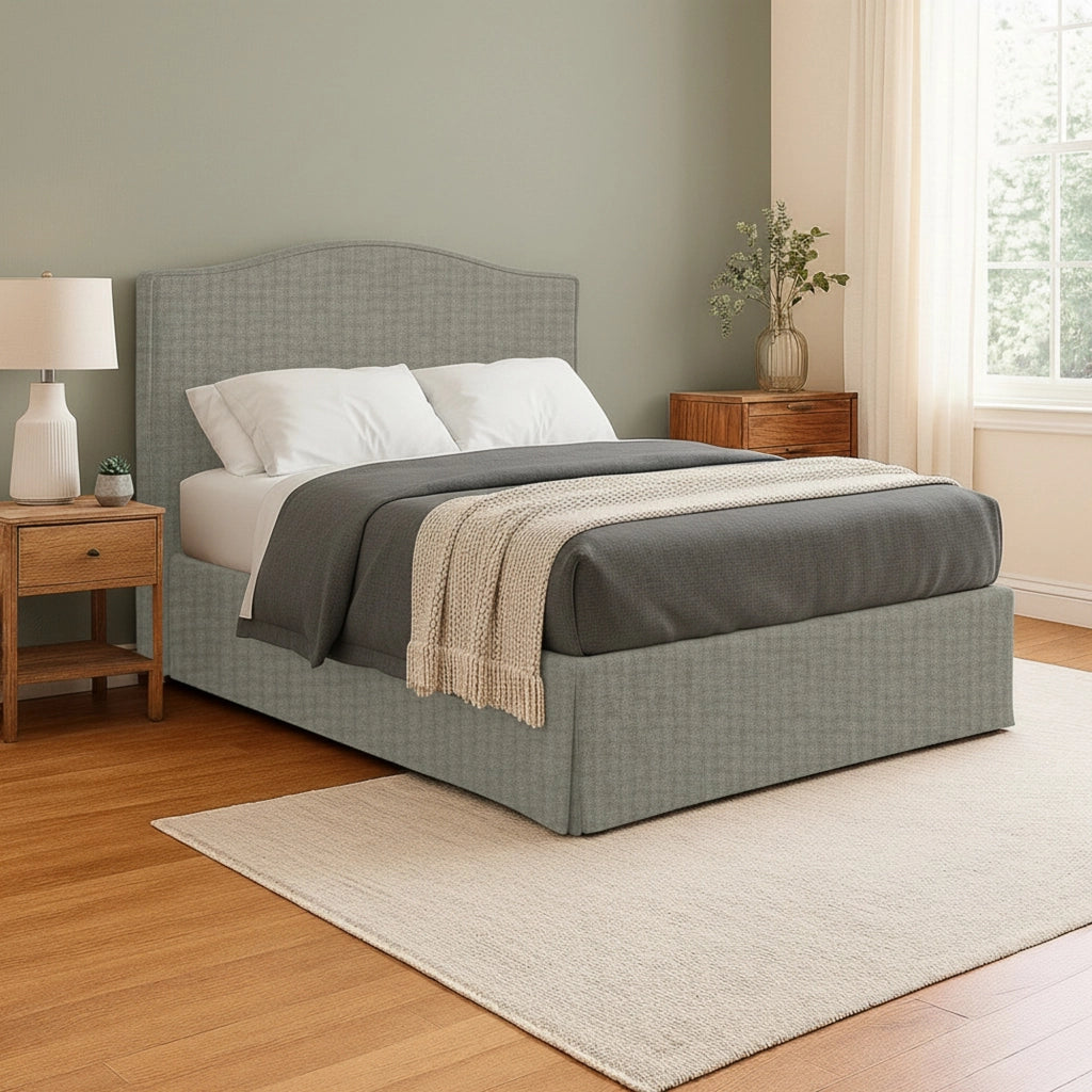 Bebington, Letto Matrimoniale Sfoderabile Made in Italy, Grigio