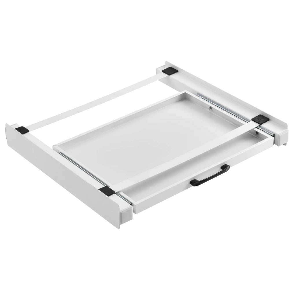 Kit di impilamento con ripiano scorrevole per lavatrice e asciugatrice standard bianco 03_0006457