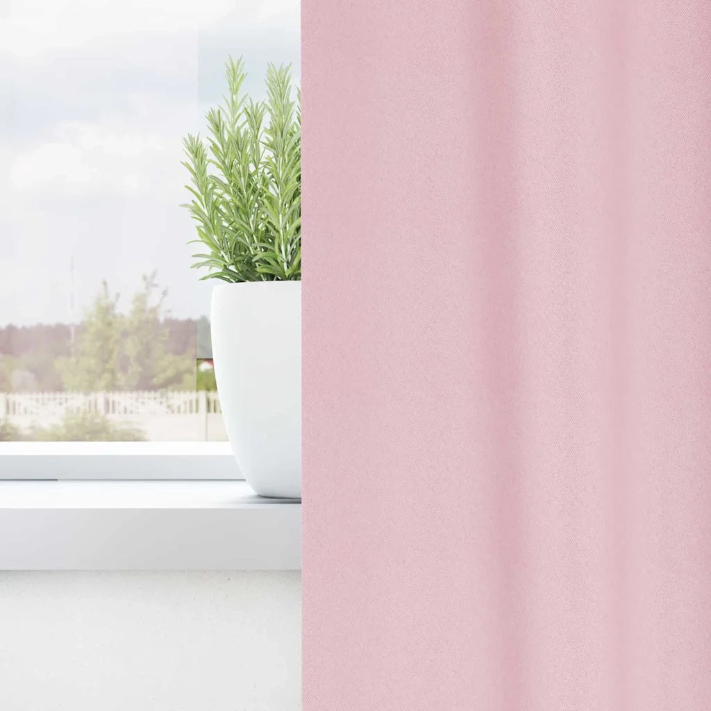 Tende Blackout con Anelli 2 pz Rosa baby 175 x 140 cm 4107409