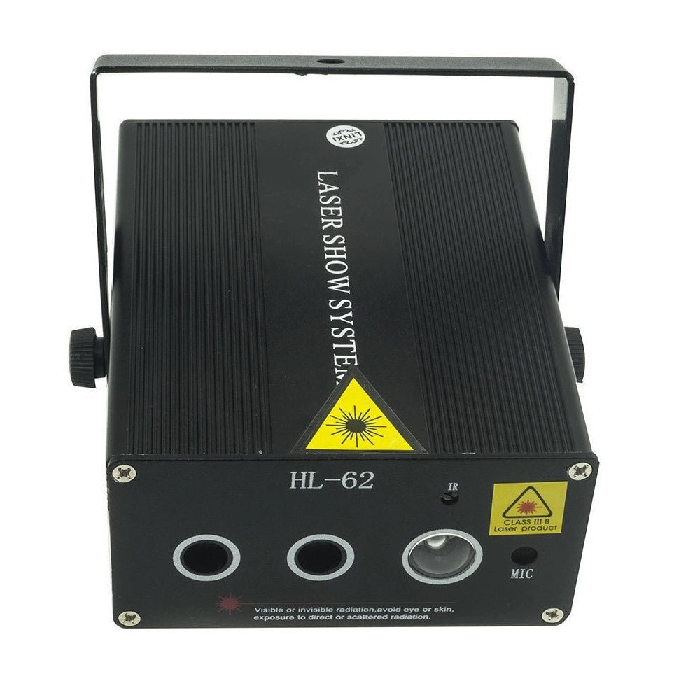 Trade Shop - Proiettore Mini Doppio Laser Effetto Luci Per Disco Discoteca Luce Rossa Verde -