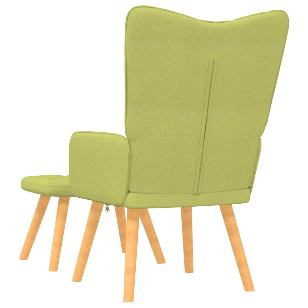 Poltrona Relax con Poggiapiedi Verde in Tessuto 327539