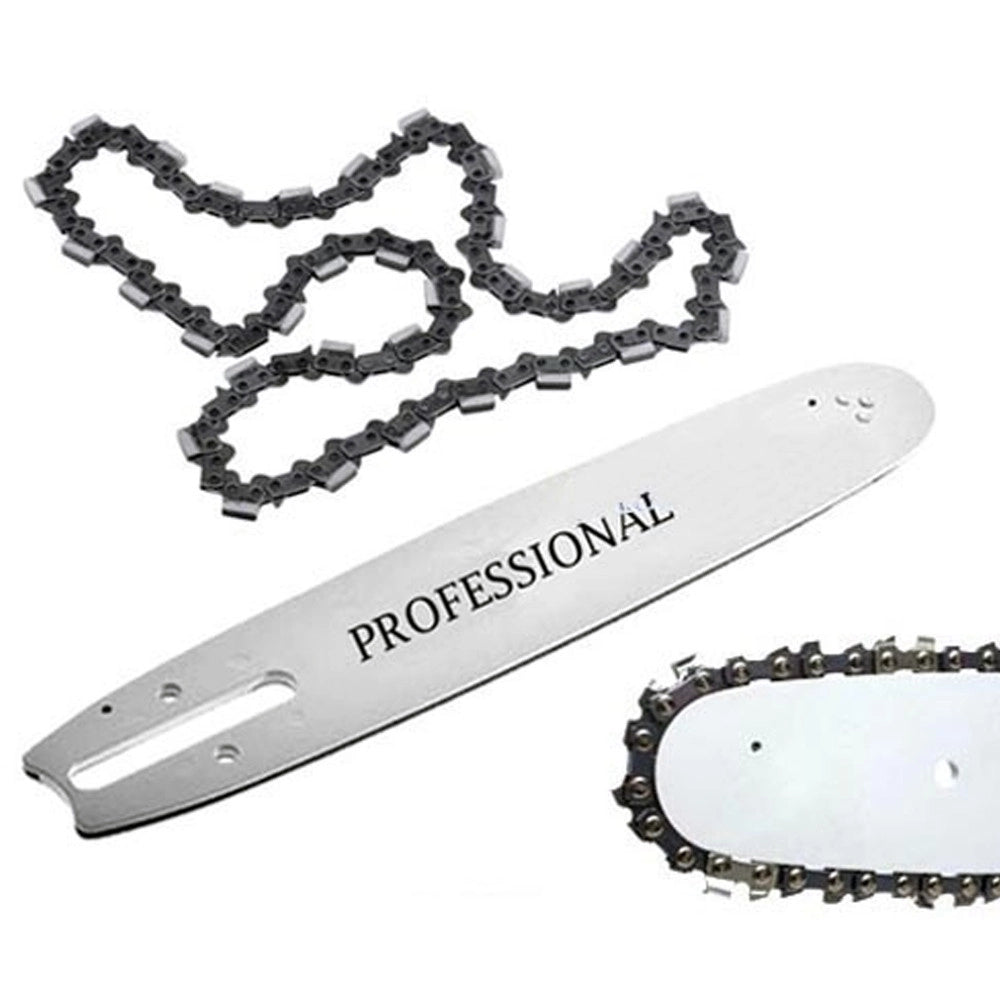 Trade Shop - Lama E Barra Per Motosega 45cm + Catena Di Ricambio Moto Sega 450 Mm -