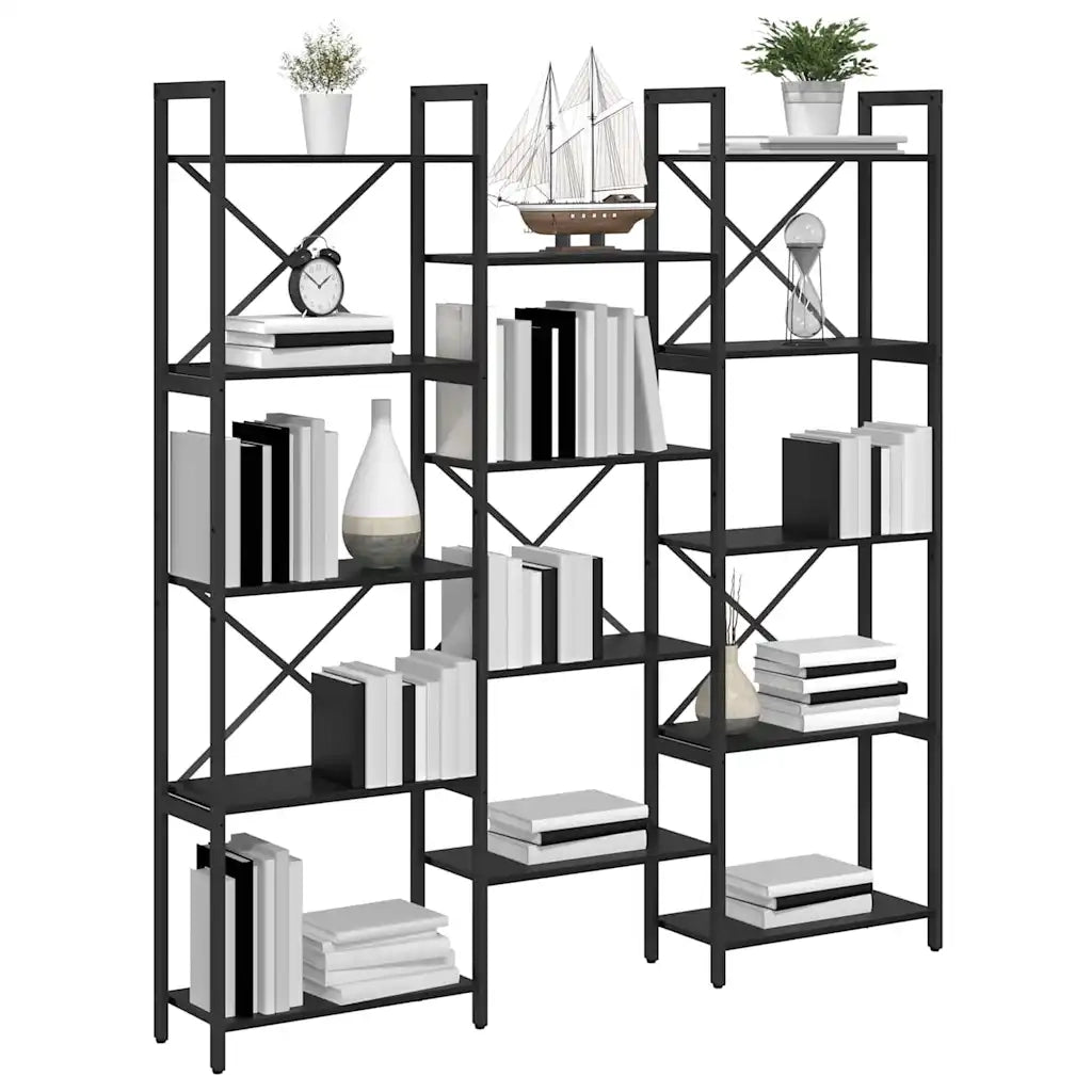 Libreria Rovere Nero 156 x 25 x 167 cm Legno multistrato 868341